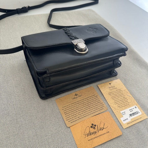 NWT Patricia Nash Women's Black Leather Crossbody Bag - Picture 4 of 12